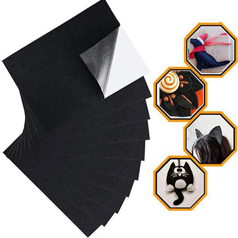 Adhesive Felt Sheet Black Felt 8.3x11.8in 1mm Fabric Adhesive Sticky Back Felt Sheets for Art and Craft Making (5PCS)...