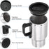 GOTOTOP Car Heating Cup 12V 450ML Electric Car Kettle Portable Stainless Steel Cigarette Lighter Heating Drinking Cup Heated Travel Mug Electric T...