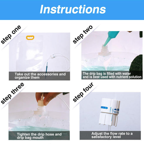 5 x 3.5 L Drip Irrigation Bags with Adjustable Flow Automatic Plant Irrigation System Home Sprinkler Device for Indoor and Outdoor (ZWDSB-1-1-5)...