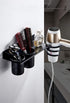 Wall Mount Hair Dryer Hanging Rack Organizer - Bathroom Storage Basket for Hair Dryer, Flat Iron, Curling Wand, Hair Straightener, Brushes - Holds...
