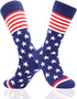 BISOUSOX American Flag Socks Mens Dress Socks 9-12 Funny Crazy Novelty Business Wedding Crew Groomsman President Sock...