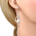 EVER FAITH Women's Austrian Crystal Simulated Pearl Twist Chandelier Teardrop Dangle Earrings Clear...