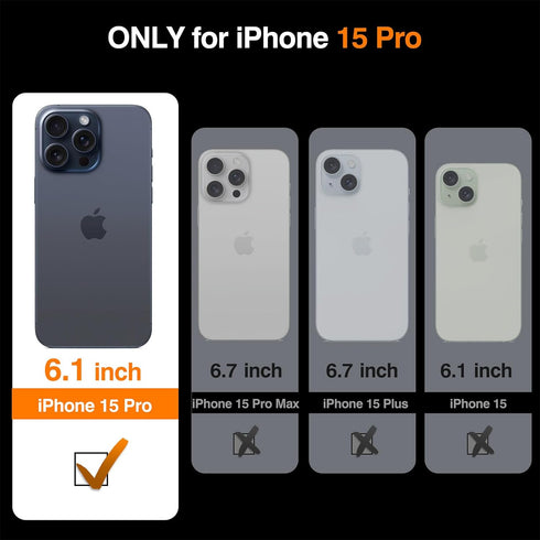 LOHASIC for iPhone 15 Pro Clear Case, Compatible with MagSafe, Military-Grade Drop Protection, Slim Fit Non-Slip Grip Non-Yellowing Cover, Strong ...