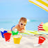 The Dreidel Company Beach Day Playsets, (Pack of 3) 5.25" Sand Bucket Play Set Box includes, Pail & Shovel Sand Toy for Boys and Girls Birthday Pa...