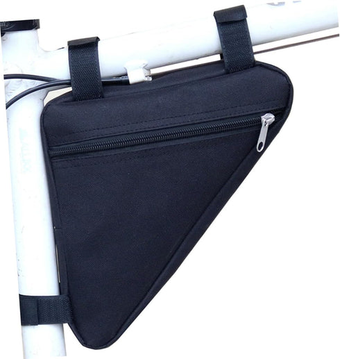 Kisangel Bicycle Triangle Bag Small Bike Bag Storage Black Bike Frame Bag Bike Front Frame Bag for Multi-function Vessel Tools...