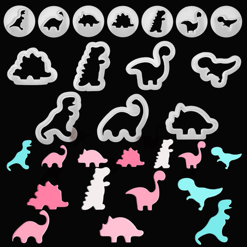 14 Pcs Dinosaur Clay Cutters Mini Dinosaur Shaped Earring Making Tool Kit Cute Jewelry Modeling Polymer DIY Supplies Embossing Animal Earring Mold...