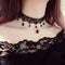GRAEEN Black Lace Necklaces Gothic Lace Choker Crystal Pendant Halloween Cosplay Party Diamond Necklace Jewelry for Women...