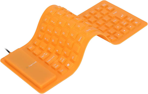 Foldable Silicone Keyboard, USB Wired Waterproof Rollup Keyboard, Folding Flexible Keyboard Slim Soft Silent Typing 85 Keys for PC Notebook Laptop...