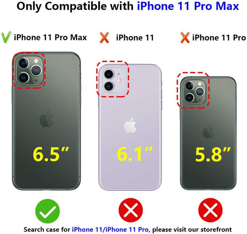 JAHOLAN iPhone 11 Pro Max Case Clear Cute Design Flexible Bumper TPU Soft Rubber Silicone Cover Phone Case for iPhone 11 Pro Max 6.5 inch 2019 - G...