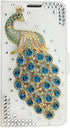 Galaxy Note 8 Cover,Note 8 Wallet Case, Luxury 3D Handmade Shiny Crystal Rhinestone Bling Diamond Peacock PU Leather Credit Card Slot Shell Kickst...
