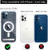 for iPhone 12 Pro Max Case - Transparent Hard PC Back Slim Shockproof Protective Case with Three-Way Stand and Magsafe Compatibility...
