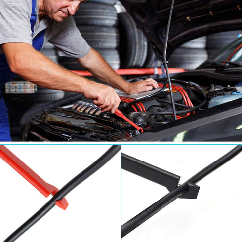 Wire Piercing Probe Clip, Automotive Diagnostic Test Lead Accessories Repair Tools Puncture Wire Back Probe Pins Testing Kit, Black and Red, 2 Pac...