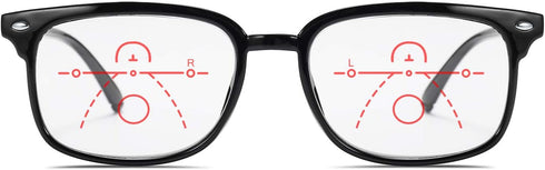 FEISEDY Progressive Multifocal Reading Glasses Blue Light Blocking Reader Glasses TR90 Frame Women Men B2497...