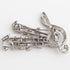EVER FAITH Clear Austrian Crystal Elegant Musical Note Brooch...