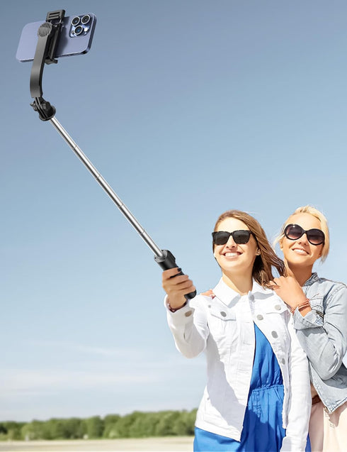 Selfie Stick Tripod with Detachable Phone Holder, 41.7" Extendable Phone Tripod with Remote, 360° Rotatable Tripod Stand for iPhone, Samsung, and ...