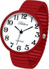 Blekon Collections New Super Large Face Stretch Band Japanese Movement PC21J Fashion Watch (Red)...