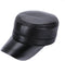 Vintage Solid Lambskin Leather Military Cadet Cap Army Hat...