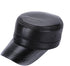 Vintage Solid Lambskin Leather Military Cadet Cap Army Hat...