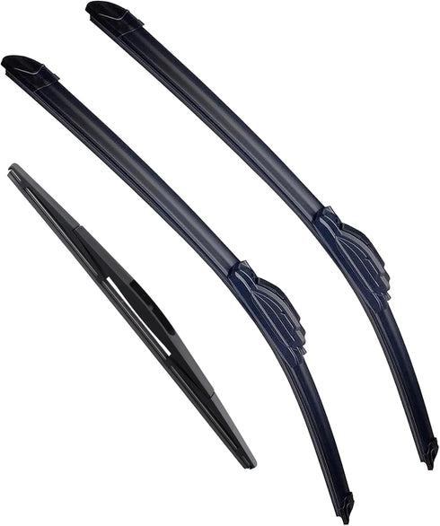 Set of Wiper Blades, Front Wiper + Rear Wiper Blades for Nissan Leaf 2011-2019 (26 inch + 16 inch + 10 inch) OE Original Style...
