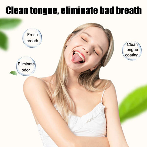Tongue Brush, Tongue Scraper, Tongue Cleaner Helps Fight Bad Breath, 3 Tongue Scrapers, 3 Pack (Blue & Orange & Red)...