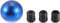 1 Set 5cm Universal Shift Knob - Car Gear Shifter Knob Round Ball with 3 Adapter for 5 Speed Manual Transmission Vehicle - Aluminum Alloy Blue...