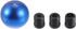 1 Set 5cm Universal Shift Knob - Car Gear Shifter Knob Round Ball with 3 Adapter for 5 Speed Manual Transmission Vehicle - Aluminum Alloy Blue...