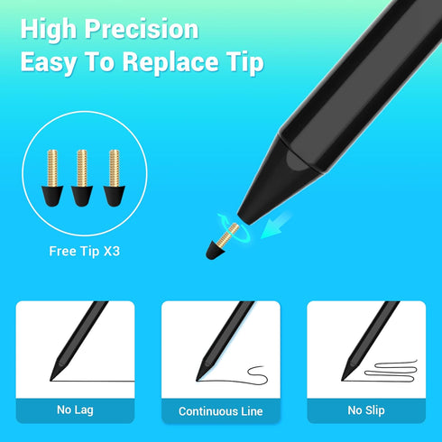 Stylus Pen for Apple Ipad Pencil - Stylus for Ipad Mini 6th 5th Generation Palm Rejection Pen for Ipad 2018-2022 Apple iPad 9th 8th 7th 6th Gen Ip...