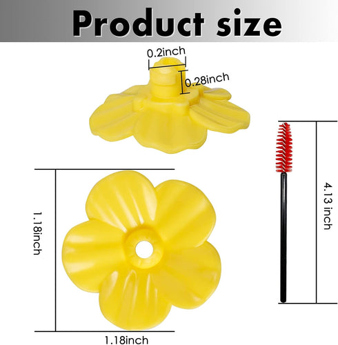 12 Pieces Hummingbird Feeders Replacement Flowers, BENBO Outdoor Bird Feeder Replacement Parts Feeding Ports Replacement with 4 PCS Cleaning Brush...
