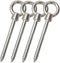 Hammock Hooks, 4Pack Heavy Duty Eye Screw in Stainless Steel Hammock Hooks 1300LB Capacity Swing Hardware for Yoga Hammock Swing Chair Indoor Outd...