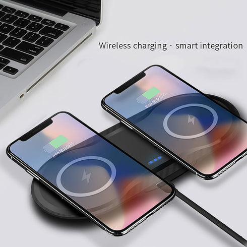2 * 15W Dual Wireless Charger for Multiple Devices, 30W Fast Wireless Charging Pad/Mat for Apple iPhone, for AirPods, for Samsung Phone, for Googl...