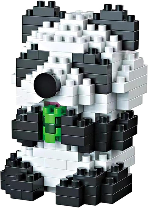 Kids Adult Animal Micro Building Blocks Set for Home and Office Decoration KLJM-10 (Panda eat Bamboo,239PCS)...