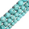 Yochus 8mm Blue turquoises Round Loose Beads Natural Stone Beads for Jewelry Making...