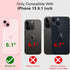 bicol Compatible with iPhone 15 Case,Crystal Clear Cover with Fashionable Designs for Girls Women,Slim Fit Shockproof Protective Acrylic Phone Cas...