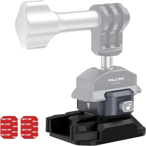 Falcam F22 Quick Release Clip for Action Camera with Adhesive Pad, Camera Helmet Chest Mounting Adapter, 22mm Aluminum Camera Accessory Kit for Ph...