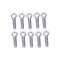 MroMax M6 x 25mm Machinery Shoulder Swing Lifting Eye Bolt, 10Pcs 304 Stainless Steel Metric Thread Lifting Eye Bolt for Home Renovation, Pipeline...