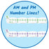 hand2mind Advanced NumberLine Clock™ for Kids Learning to Tell Time, Math Manipulatives for Telling Time, Analog Clock for Kids Learning, Learning...
