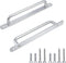 2 PCS Pull Push Door Handle,Metal Commercial Door Handle Door Pulls,Stainless Steel Heavy Duty Barn Door Pulls with Mounting Screws (Silver,224x19...