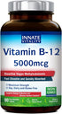 Innate Vitality Vitamin B12 5000mcg, Vegan Methylcobalamin, Fast Dissolve Tablets, Natural Peach Flavor, Supports Energy Production & Healthy Nerv...