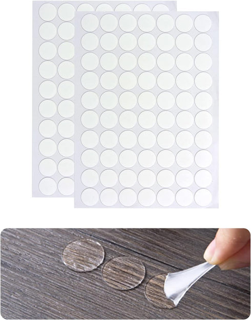 WhisLotus Glue Point for Balloons, 140pcs Double Sided Sticky Dots Acrylic Transparent Double-sided Adhesive Waterproof Round Sticker for Home Dec...