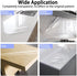 Electrostatic Absorption Countertop Protective Film 17.3inch*16.4FT Transparent No Glue Removable Oil-proof Contact Paper for Horizontal Smooth Su...