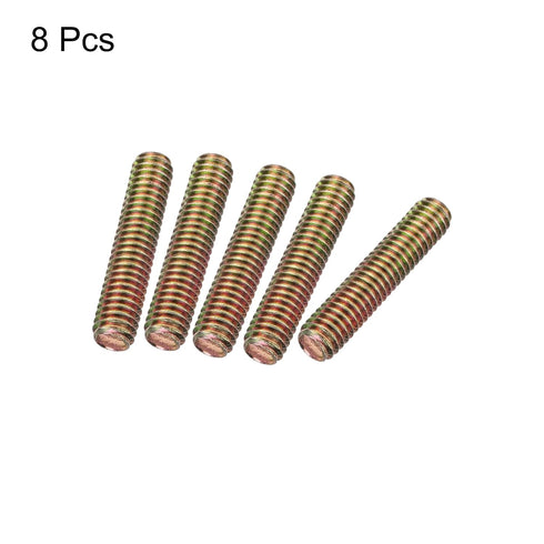uxcell 8pcs Fully Threaded Rods 5/16x1-1/2" All Thread Studs Long Threaded Screw Carbon Steel for Furniture Garden Railing Mounting Assembly Faste...