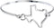 PammyJ State of Texas Bangle Bracelet...