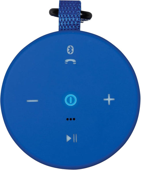 iLive Electronics Waterproof Fabric Wireless Speaker, 2.56 x 2.56 x 3.4 Inches, Built-in Rechargeable Battery, Blue (ISBW108BU)...