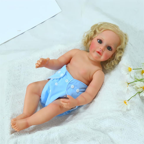 Reborn Baby Dolls Diapers for 17-22 Inch Newborn Baby Doll Diapers Reusable Adjustable Buttons 3-Piece Outfit Accessories...