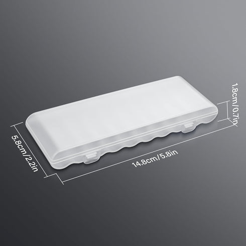 PNGKNYOCN AA Battery Storage Case?Portable Transparent Plastic Battery Case Holds 10 AA batteries for Travelling/Home/Office/Garage?2-pack?...