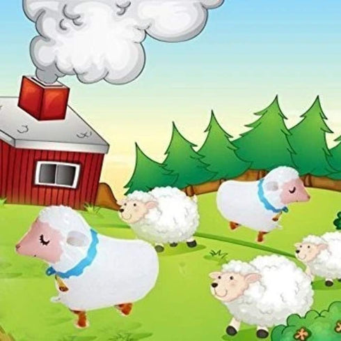 Pack of 6 Walking Animal Balloons Farm Animal Balloon Birthday Party BBQ Party Décor(Pony,Duck,Rooster,Cow,Pig,Sheep)...