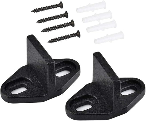 Barn Door Floor Guides, 2 Pack Sliding Door Bottom Guide Floor Mount, T Shape Track Guide Hardware, Black...