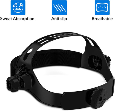 Welding Helmet Headgear - Welding Hood Headgear Replacement Headgear Welding Helmet Accessories Welding Headgear with Sweatband for Square Hole We...