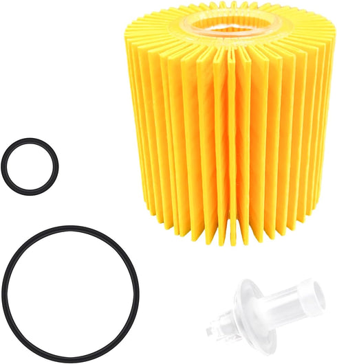 Car Engine Oil Filter, Auto Oil Filter Replacement with 2 Seal Rings to Protect Engine, Professional Car Accessories Compatible with Avalon, Camry...