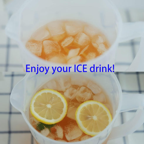 0.63 Gallon/2.4 Litre Plastic Pitcher with Lid BPA-FREE Eco-Friendly Carafes Mix Drinks Water Jug for Hot/Cold Lemonade Juice Beverage Jar Ice Tea...